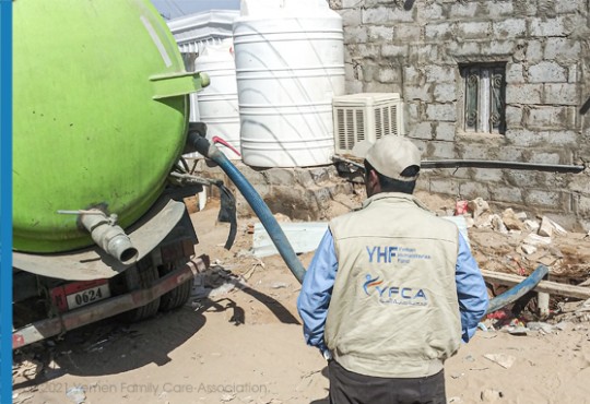 Emptying /desludging overflowing cesspits and septic tanks in IDPs collective sites