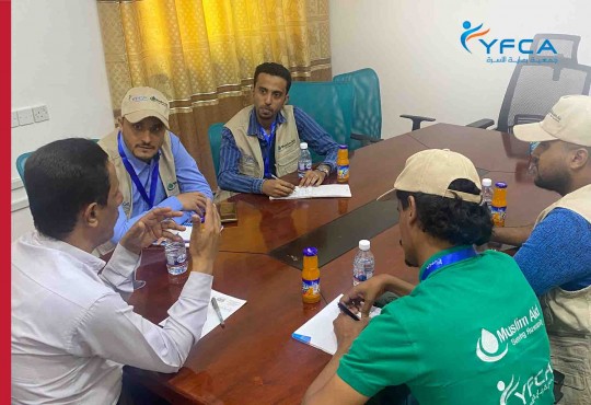 The General Director of the office of the MoPHP in Hadhramaut  reviews the implementation level of MAUK project