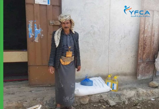 توزيع المساعدات الغذائية الطارئة للمستفيدين في المحويت ضمن الدورة الثانية لمشروع المساعدات الغذائية العامة