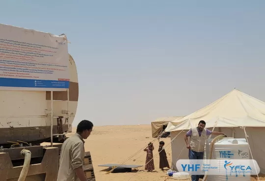 جمعية رعاية الأسرة  تقدم خدمات نقل المياه الطارئة في محافظة الجوف