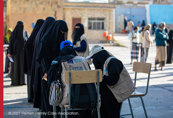 Distribution od shielding kits in Al Qahirah, Taiz.