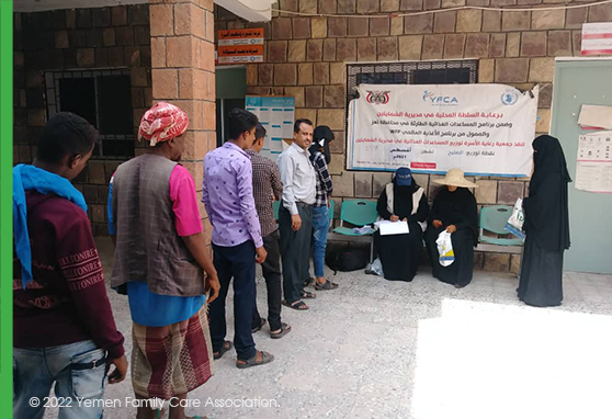 YFCA provided food assistance to 51000 households by distributing 553,222 food baskets throghout 2021.