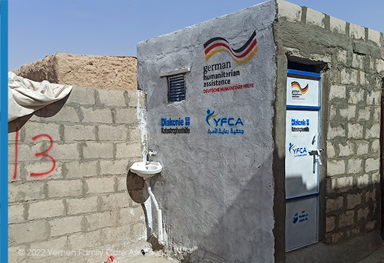 150 family latrines were completely constructed in two targeted districts of Shabwah Governorate