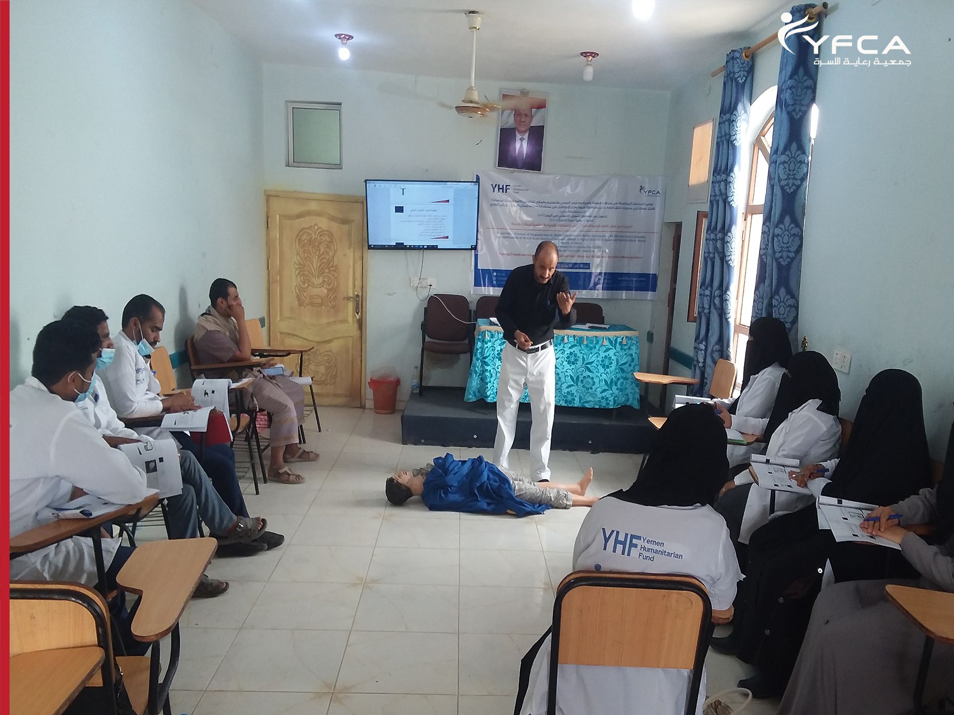 Capacity building of health workers with different courses.