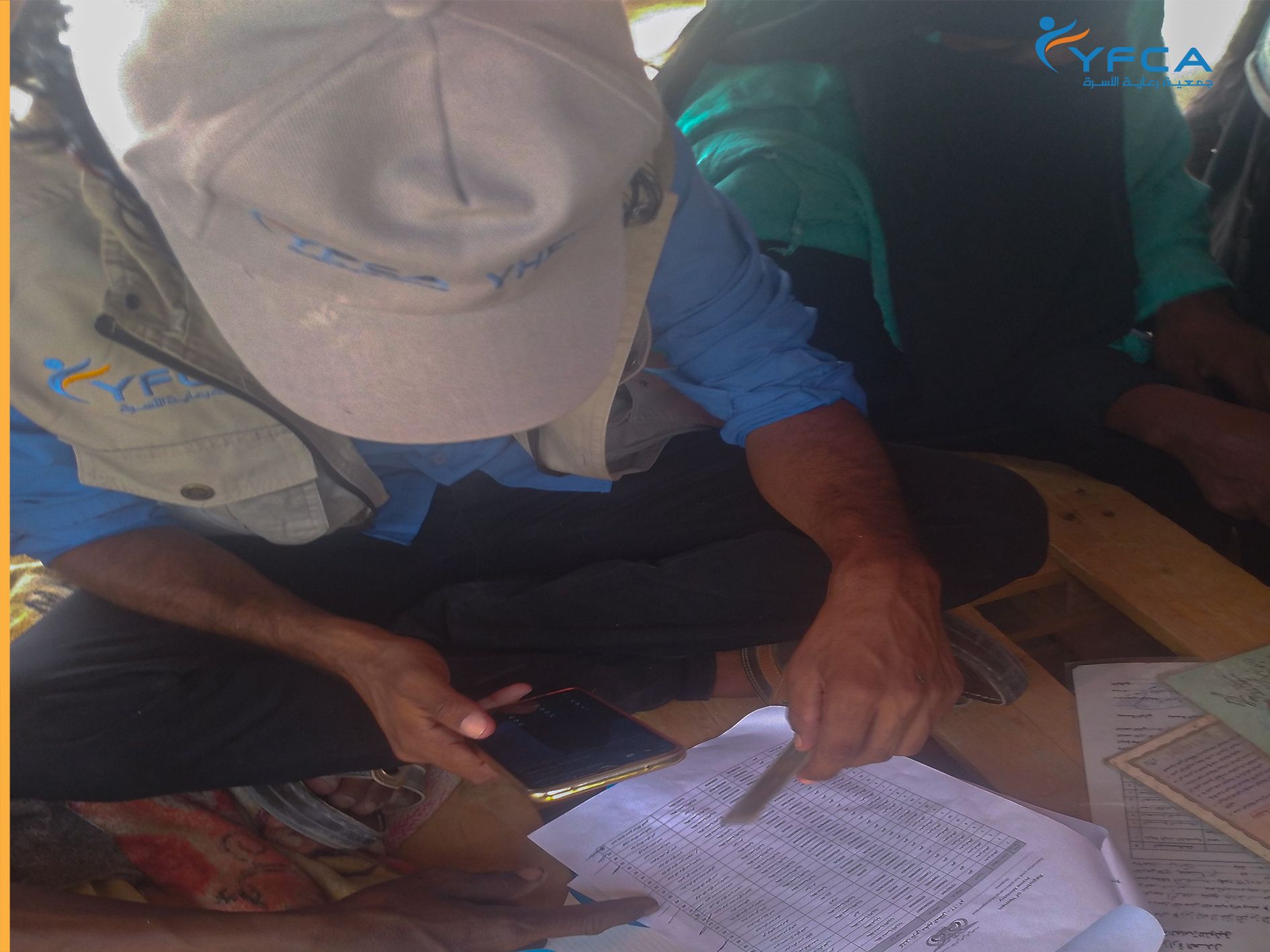 Beneficiaries registration in IDPs camps in Shabwah and Marib