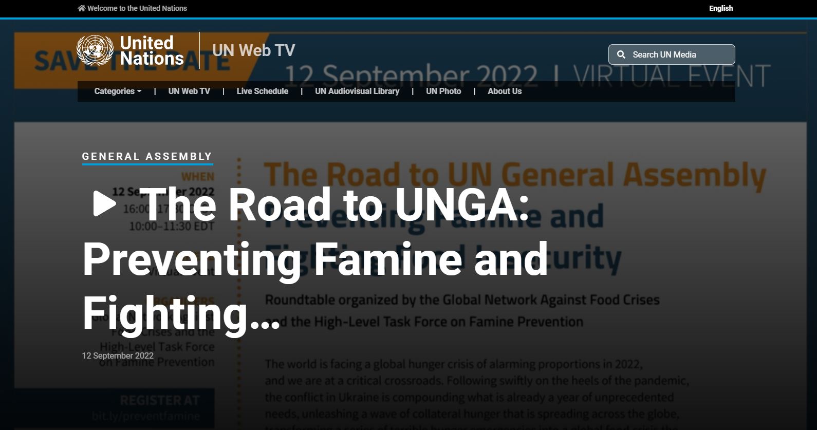 A global gathering led by UNGA discussed the how to fight the global food crisis