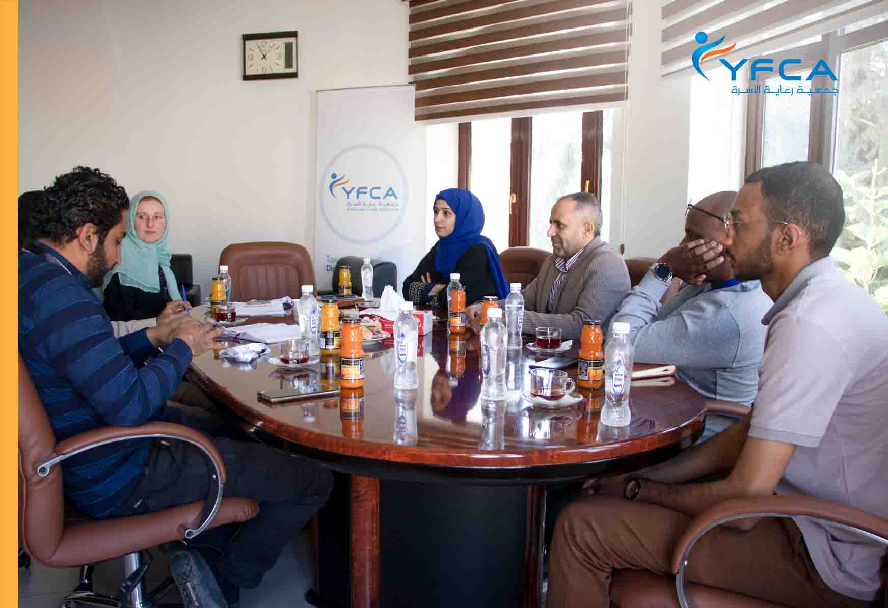 إجتماع قسم برنامج المأوى والحماية التابع لجمعية رعاية الأسرة  مع المجلس الدنماركي للاجئين