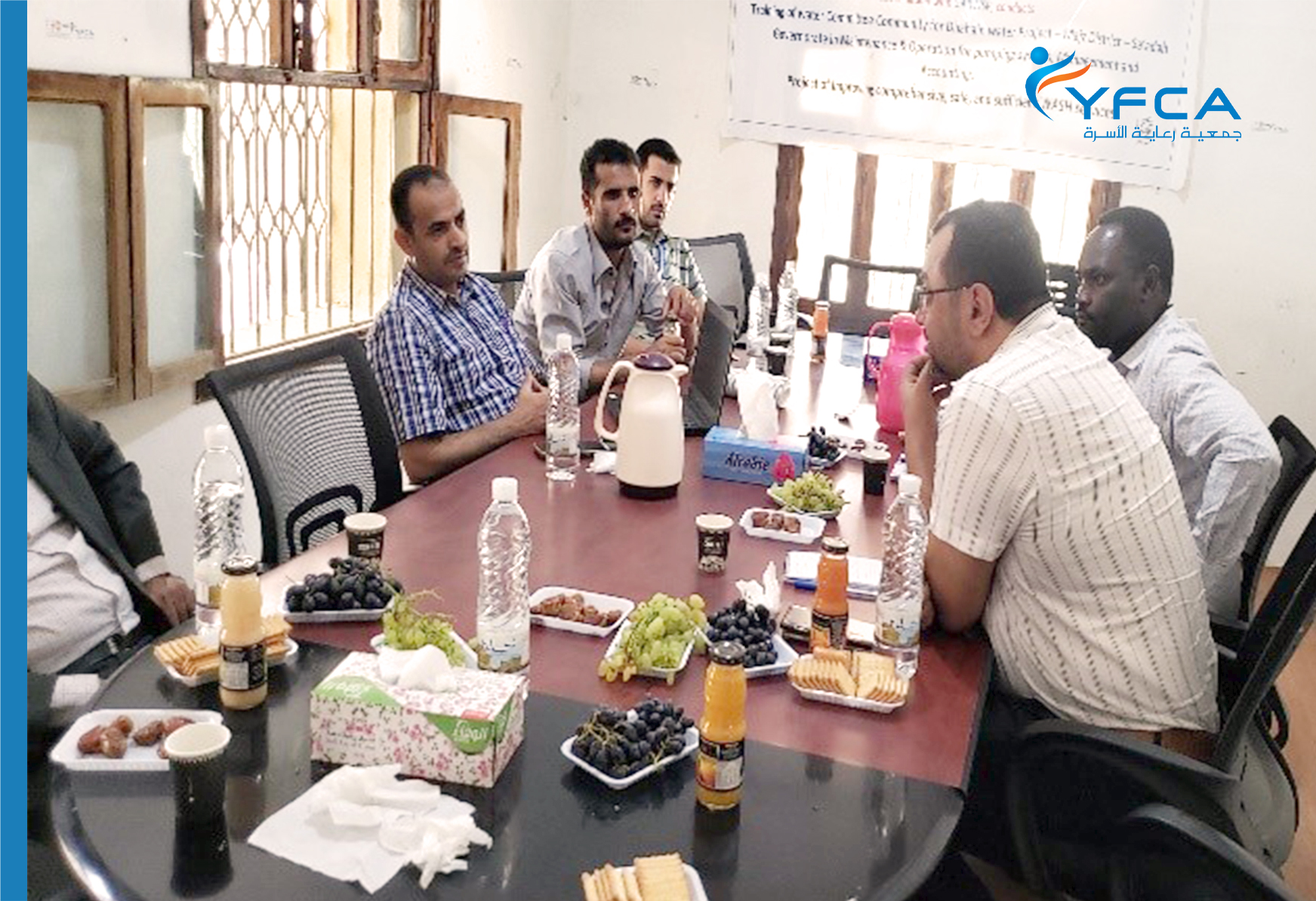 اجتماع بين فريق جمعية رعاية الأسرة وفريق الأوتشا في صعده لبحث سبل التعاون الإنساني