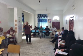 الضالع –قعطبة / دورة تدريبية للعاملين الصحيين حول تعزيز النظافة والوقاية من الأمراض ورسائل التوعية