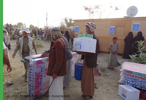 YFCA is conducting NFIs distribution for the vulnerable IDPs within Marib city & Marib district