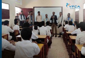 The Director of the Education Office in Shabwa Governorate take over the building of the 14th October  School