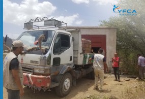 جمعية رعاية الأسرة تقدم الوقود لنظام إمدادات المياه في مديرية دمت - محافظة الضالع