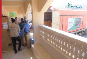 جمعية رعاية الأسرة تدعم عدة مرافق  صحية بالأدوية والمستلزمات الطبية في مديريتي رخية وحريضة