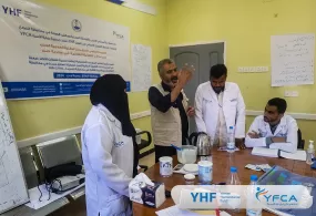 جمعية رعاية الأسرة تقيم تدريبًا لمركز التغذية العلاجية في مديرية جبن- محافظة الضالع