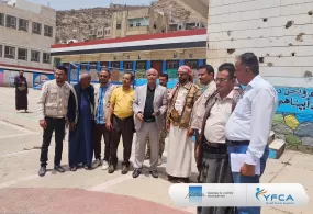 جمعية رعاية الأسرة تطلق مشروع إعادة تأهيل مدرسة في مديرية المظفر بتعز