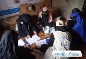 جمعية رعاية الأسرة تنفذ توزيع التغذية التكميلية في مديرية المعافر بمحافظة تعز