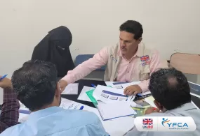 جمعية رعاية الأسرة تنفذ تدريب لموظفي مشروع برايتلي في الضالع وشبوة