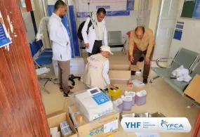 جمعية رعاية الأسرة تساهم في توفير المستلزمات الطبية الضرورية في محافظة الضالع