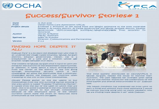 FINDING HOPE DESPITE IT ALL!-OCHA #1 - 2018